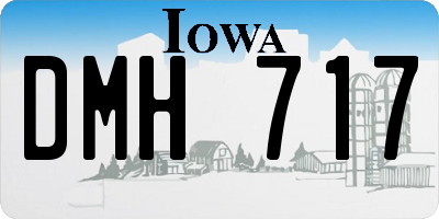IA license plate DMH717