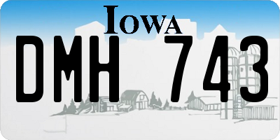 IA license plate DMH743