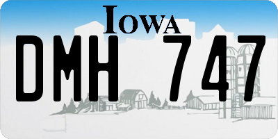 IA license plate DMH747
