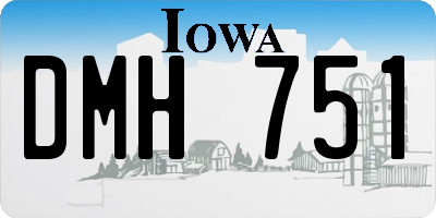 IA license plate DMH751