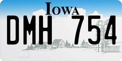 IA license plate DMH754