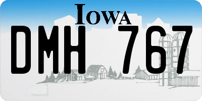 IA license plate DMH767