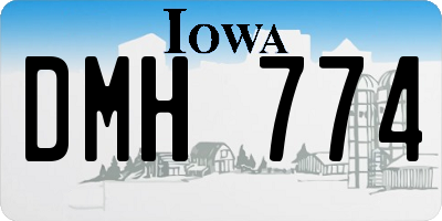 IA license plate DMH774