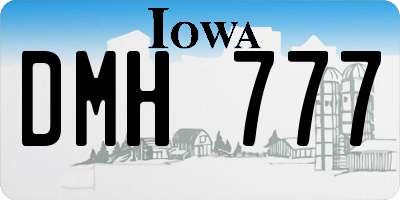 IA license plate DMH777