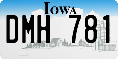 IA license plate DMH781