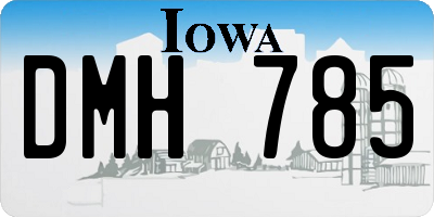 IA license plate DMH785
