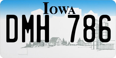 IA license plate DMH786