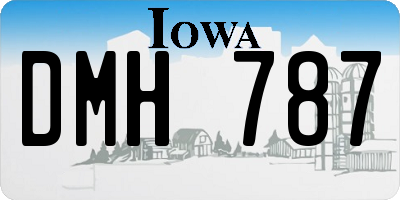 IA license plate DMH787