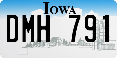 IA license plate DMH791