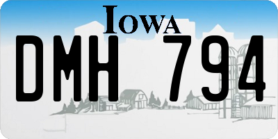 IA license plate DMH794