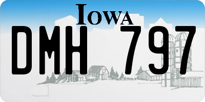 IA license plate DMH797