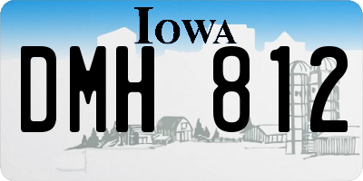 IA license plate DMH812