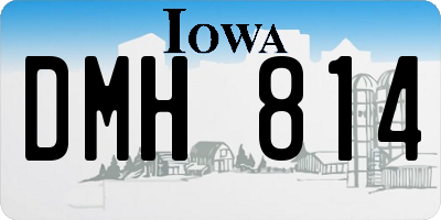 IA license plate DMH814