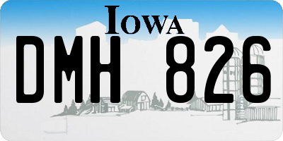 IA license plate DMH826