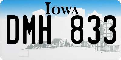 IA license plate DMH833