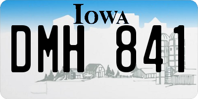 IA license plate DMH841