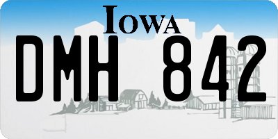 IA license plate DMH842