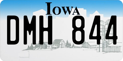 IA license plate DMH844