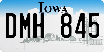IA license plate DMH845
