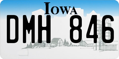 IA license plate DMH846