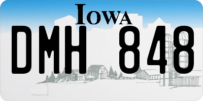 IA license plate DMH848