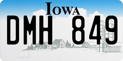 IA license plate DMH849