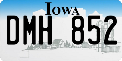 IA license plate DMH852