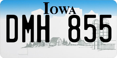 IA license plate DMH855