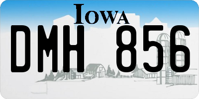 IA license plate DMH856