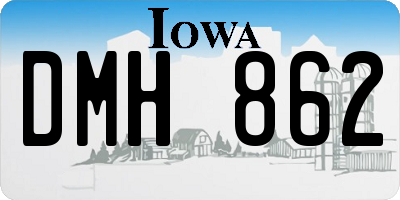IA license plate DMH862