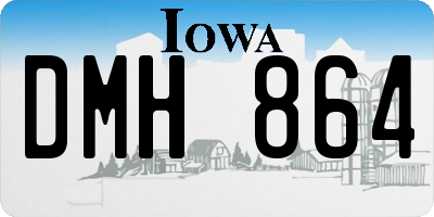 IA license plate DMH864