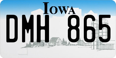 IA license plate DMH865