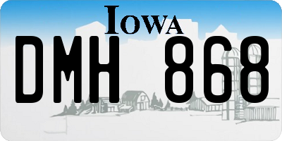 IA license plate DMH868