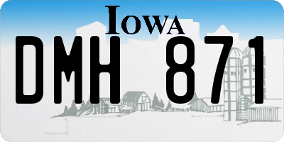IA license plate DMH871