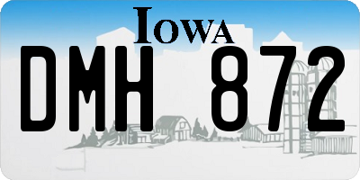 IA license plate DMH872