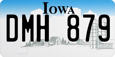 IA license plate DMH879