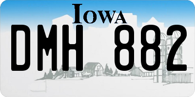 IA license plate DMH882