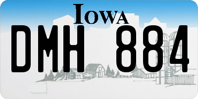 IA license plate DMH884