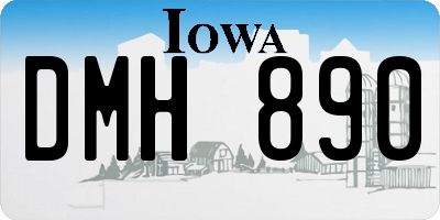 IA license plate DMH890
