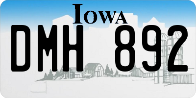 IA license plate DMH892