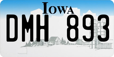 IA license plate DMH893