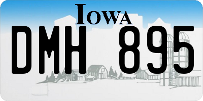 IA license plate DMH895