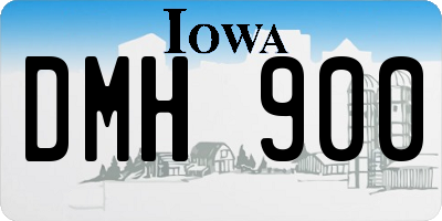 IA license plate DMH900