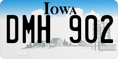 IA license plate DMH902