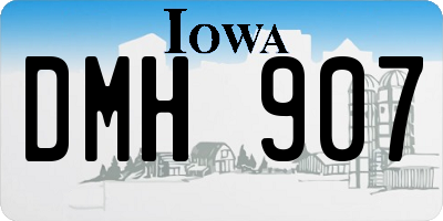 IA license plate DMH907