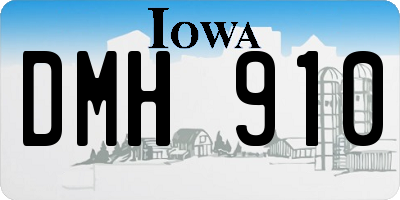IA license plate DMH910