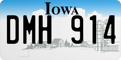 IA license plate DMH914