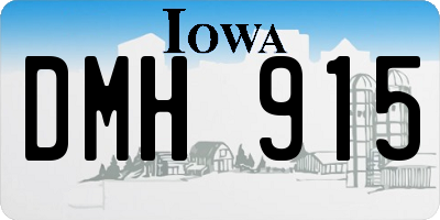IA license plate DMH915