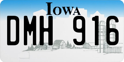 IA license plate DMH916
