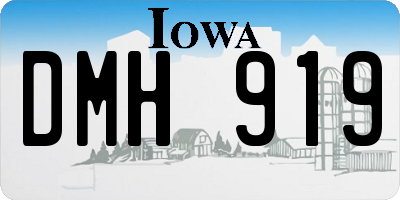 IA license plate DMH919
